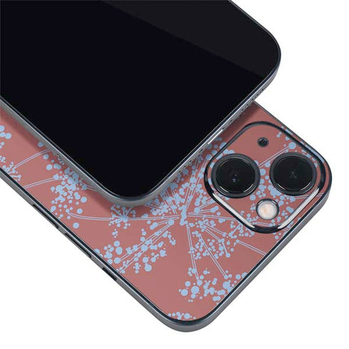 Airy Blue Floral iPhone 14 Plus Skin